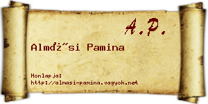 Almási Pamina névjegykártya